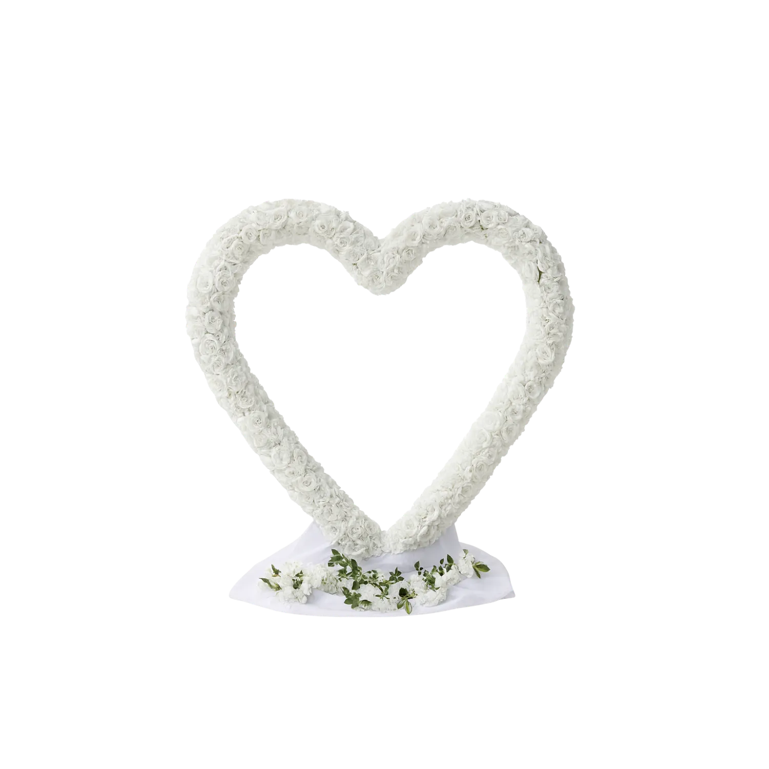 White Roses Heart Arch